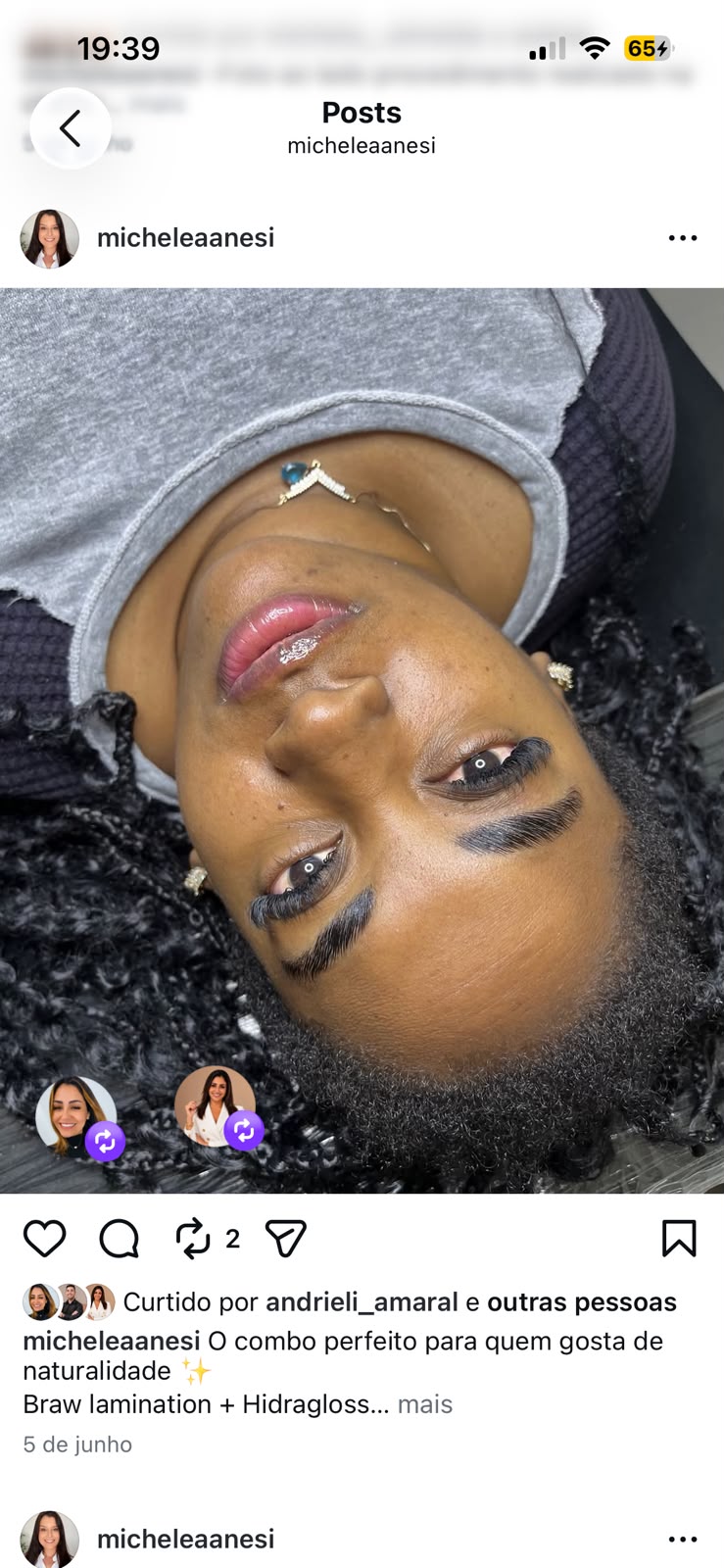Brow Lamination - resultado natural